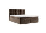 BOXBETT Elano 200/200 cm Braun im Paros Stoff