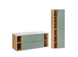 BADMÖBEL 121cm Oria 2er-Set Grün