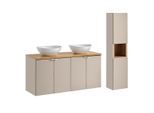 BADMÖBEL 120cm Manoa 2er-Set Kaschmir - Holz