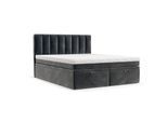 BOXBETT Lume 200/200 cm Anthrazit im Paros Stoff