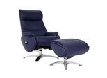 RELAXSESSEL MIT HOCKER Blau