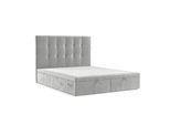 POLSTERBETT Guam mit Stauraum 200/200 cm Hellgrau im Lotta Stoff