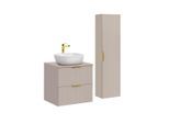 BADMÖBEL 60.6cm Adriel 2er-Set Beige