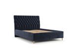 POLSTERBETT Lira 160/200 cm Marineblau im Lotta Stoff