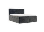 BOXBETT Velma 140/200 cm Anthrazit im Paros Stoff