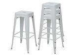 BARHOCKER METALL Weiß 4er-Set