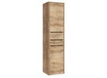 BADEZIMMERSCHRANK Florence mit 2 Türen Kastanien Eiche - 30 x 35 x 130 cm