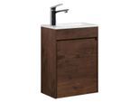 GÄSTE-WC-MÖBELSET Sinta 2 Teile Walnuss Braun - 40 x 22 x 54 cm