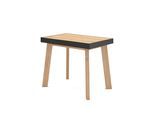 KONSOLENTISCH ausziehbar 58 bis 160cm, für 8 Gäste, eiche, schwarz, 90/58/73cm