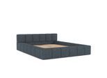 POLSTERBETT Milos mit Stauraum 200/200 cm Marineblau im Modesto Stoff