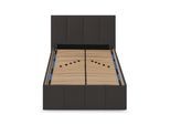 POLSTERBETT Dalas Anthrazit 100 x 200 x 40 cm Stauraum Mit hochwertiger Matratze H2 (bis 100 kg) und Lattenrost