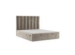POLSTERBETT Callo mit Stauraum 200/200 cm Beige im Lotta Stoff