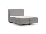 BOXBETT Lunaro 200/200 cm Grau im Bubble Stoff