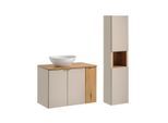 BADMÖBEL 80cm Manoa 2er-Set Kaschmir - Holz