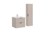 BADMÖBEL 60.2cm Adriel 2er-Set Beige