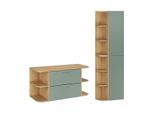 WASCHTISCHUNTERSCHRANK 100.4cm Oria 2er-Set Grün