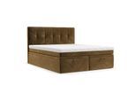 BOXBETT Arivo 180/200 cm Honiggelb im Kronos Stoff