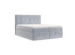 BOXBETT Tivra 160/200 cm Hellgrau im Paros Stoff