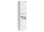BADEZIMMERSCHRANK Florence mit 2 Türen Weiß Hochglanz - 30 x 35 x 130 cm