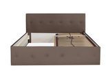 POLSTERBETT Atalanta Dunkelbraun 160 x 200 x 40 cm Ohne Matratze und Lattenrost