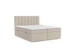 BOXBETT Amaro 180/200 cm Hellbeige im Megan Stoff