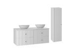 BADMÖBEL 120.6cm Izae 2er-Set Weiß