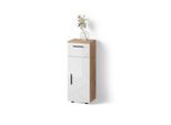 MIDISCHRANK Ronco Weiß Hochglanz/Goldkraft Eiche 30 x 81 cm