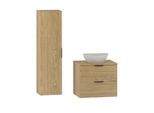 BADMÖBEL 60.6cm Astrid 2er-Set Holz