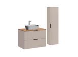 BADMÖBEL 80.6cm Adriel 2er-Set Beige
