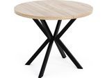 ESSTISCH Valeo runder ausziehbarer, Sonoma Eiche 120-200/120/76 cm
