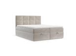 BOXBETT Velto 160/200 cm Hellbeige im Paros Stoff