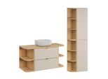 BADMÖBEL 100.4cm Azel 2er-Set Kaschmir