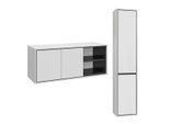 WASCHTISCHUNTERSCHRANK 120cm Sophéa 2er-Set Weiß
