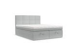 BOXBETT Tessa 200/200 cm Hellgrau im Riva Stoff