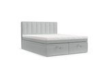 BOXBETT Lume 140/200 cm Hellgrau im Riva Stoff