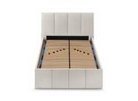POLSTERBETT Dalas Beige 120 x 200 x 40 cm Stauraum Mit hochwertiger Matratze H3 (bis 120 kg) und Lattenrost