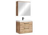 BADMÖBEL-SET Florence 3 Teile Kastanien Eiche - 60 x 35 x 51 cm