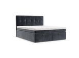 BOXBETT Arivo 200/200 cm Dunkelgrau im Kronos Stoff