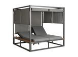 LOUNGE-GARTENLIEGE Hellgrau