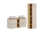 BADMÖBEL 120.6cm Azel 2er-Set Kaschmir