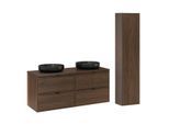 BADMÖBEL 120cm Elias 2er-Set Holz