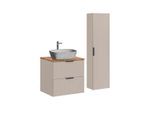 BADMÖBEL 60.6cm Adriel 2er-Set Beige