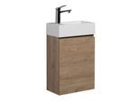 GÄSTE-WC-MÖBELSET Angela 2 Teile Kastanien Eiche - 40 x 22 x 64 cm