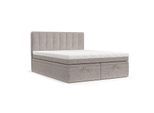 BOXBETT Lume 180/200 cm Beige im Neve Stoff