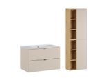 BADMÖBEL 80cm Azel 2er-Set Kaschmir