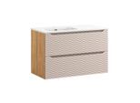 WASCHTISCH 90cm Elora Beige und Holz