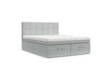 BOXBETT Elano 140/200 cm Hellgrau im Riva Stoff