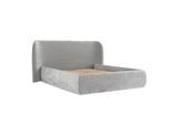 POLSTERBETT Bellano mit Stauraum 160/200 cm Hellgrau im Lotta Stoff