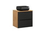 WASCHTISCH 60cm Elora Schwarz und Holz