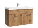 BADMÖBEL-SET Paso 2 Teile Eiche - 80 x 35 x 55 cm